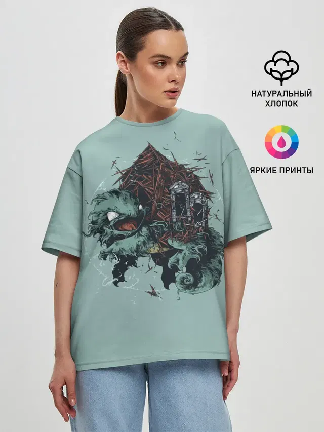 Женская футболка оверсайз