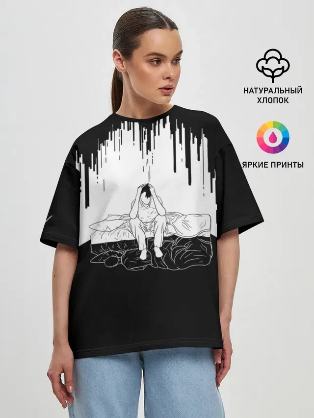 Женская футболка оверсайз