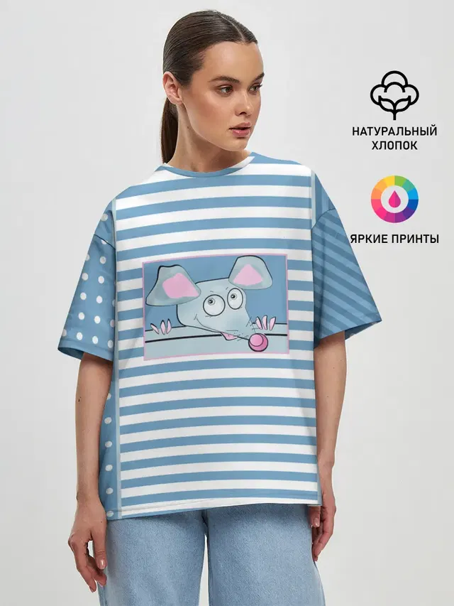 Женская футболка оверсайз