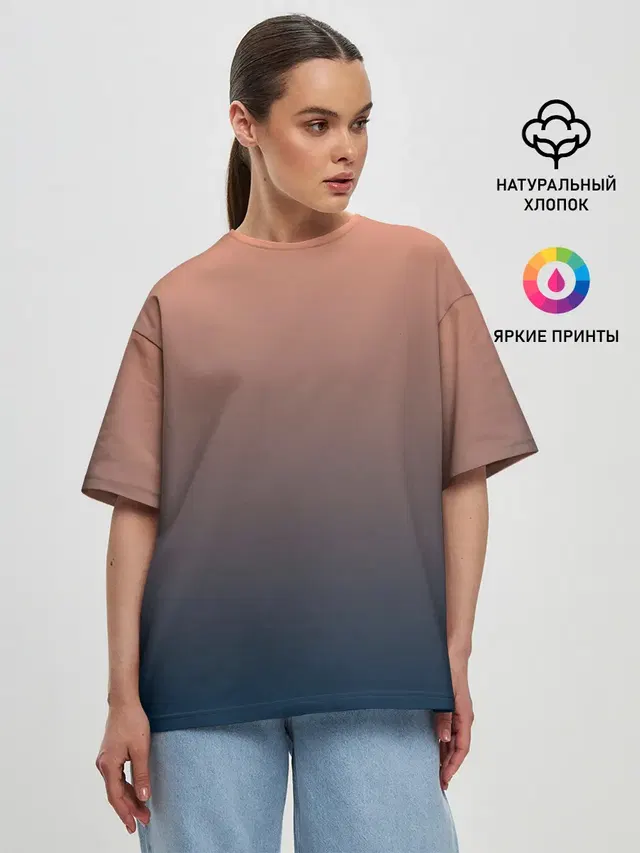 Женская футболка оверсайз