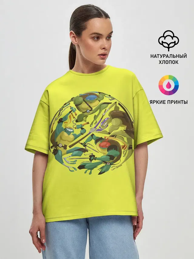 Женская футболка оверсайз