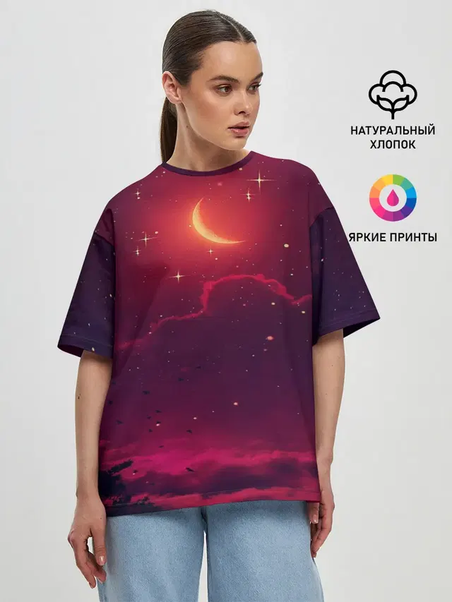 Женская футболка оверсайз