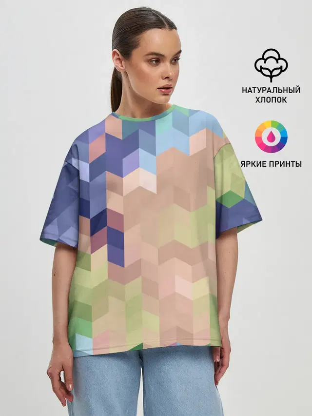 Женская футболка оверсайз