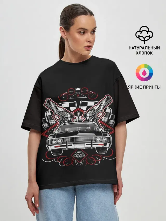 Женская футболка оверсайз