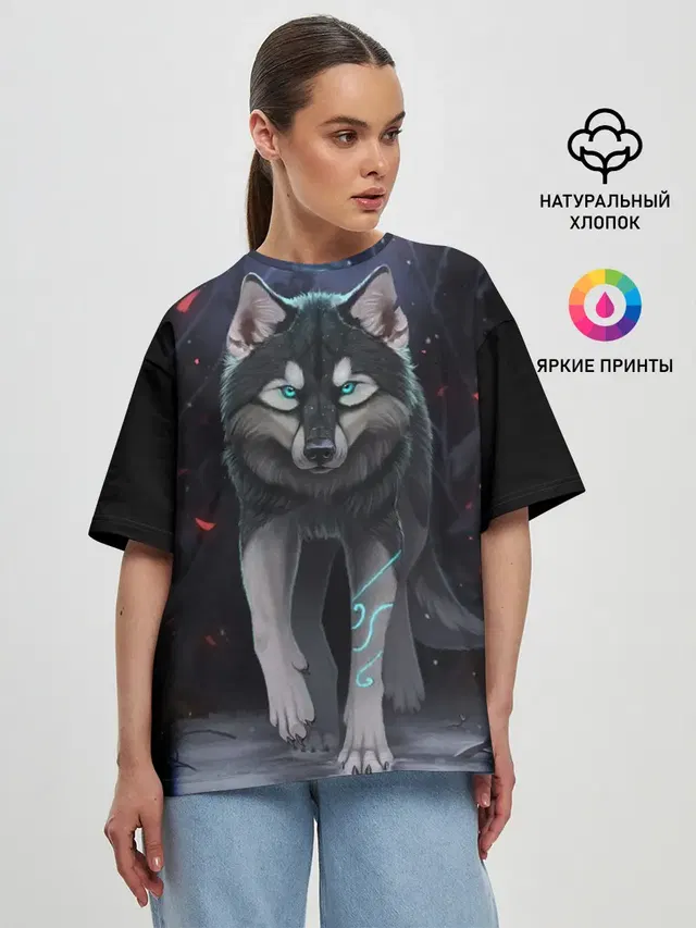 Женская футболка оверсайз