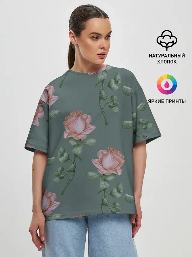 Женская футболка оверсайз