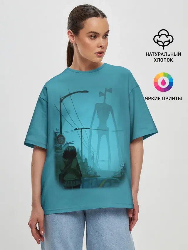 Женская футболка оверсайз