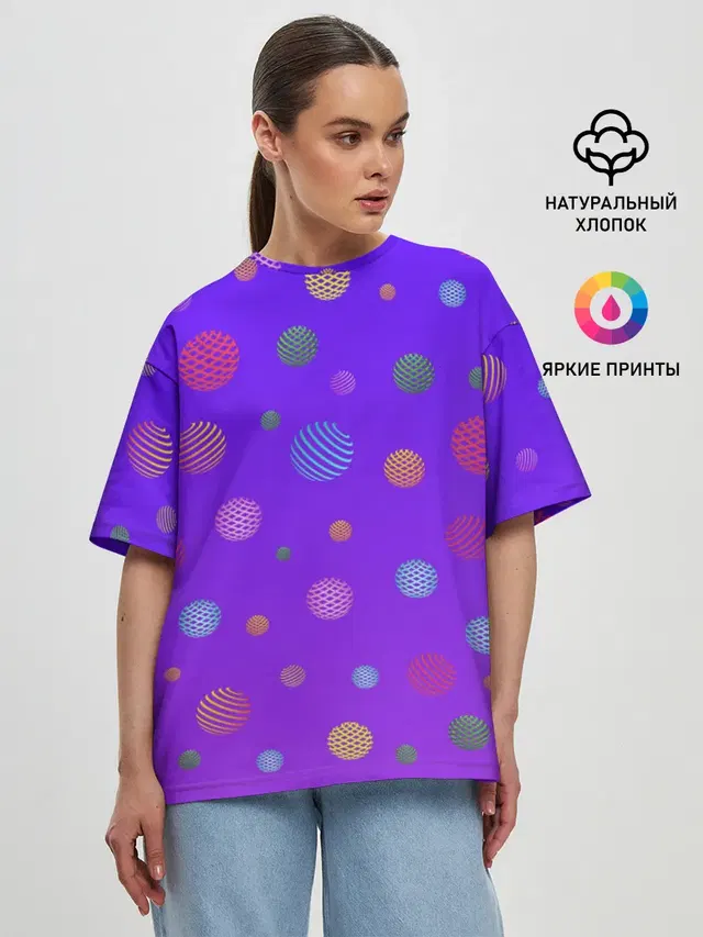 Женская футболка оверсайз