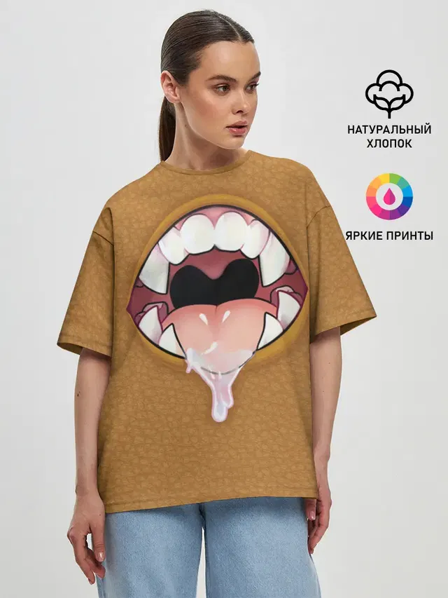 Женская футболка оверсайз