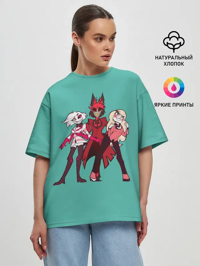 Женская футболка оверсайз