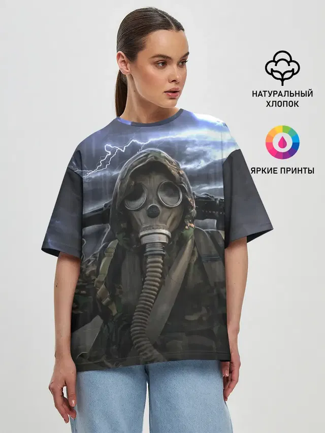 Женская футболка оверсайз