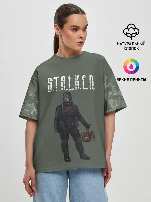 Женская футболка оверсайз