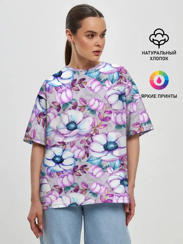 Женская футболка оверсайз