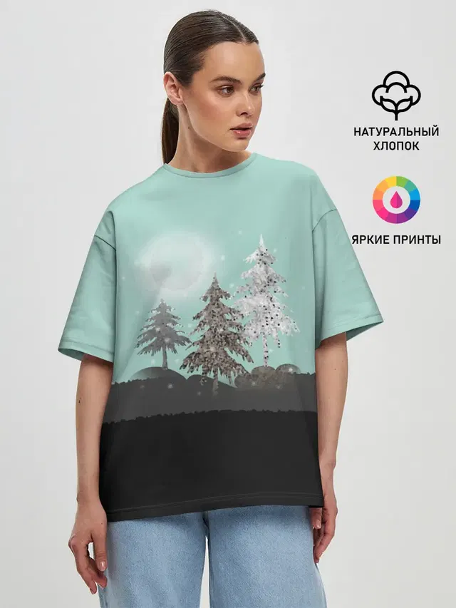 Женская футболка оверсайз