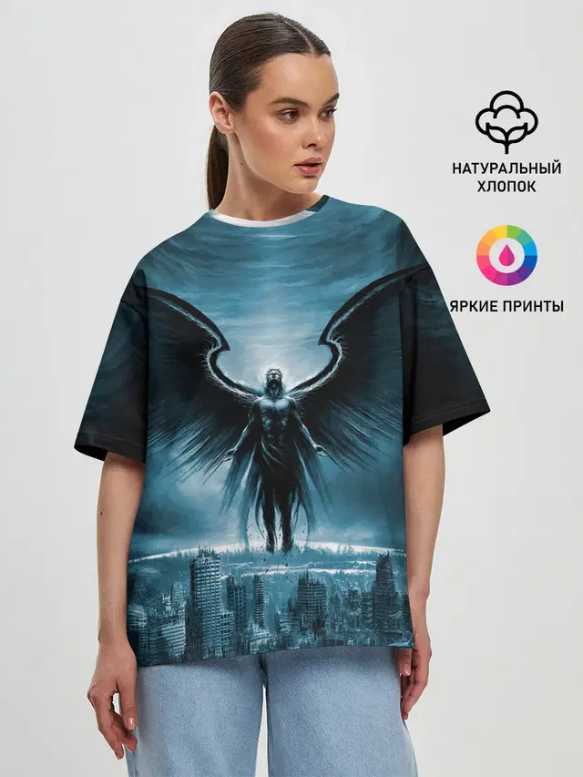 Женская футболка оверсайз
