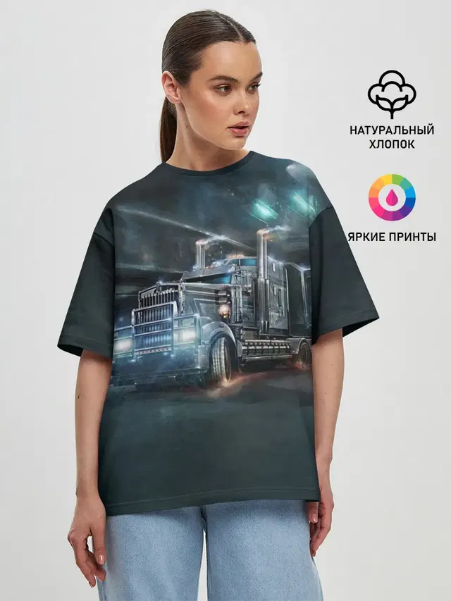 Женская футболка оверсайз