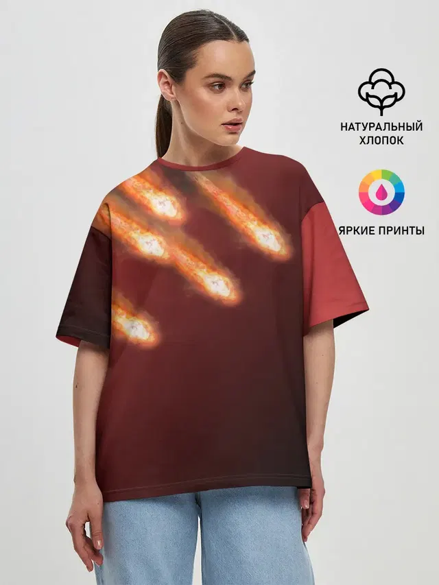 Женская футболка оверсайз