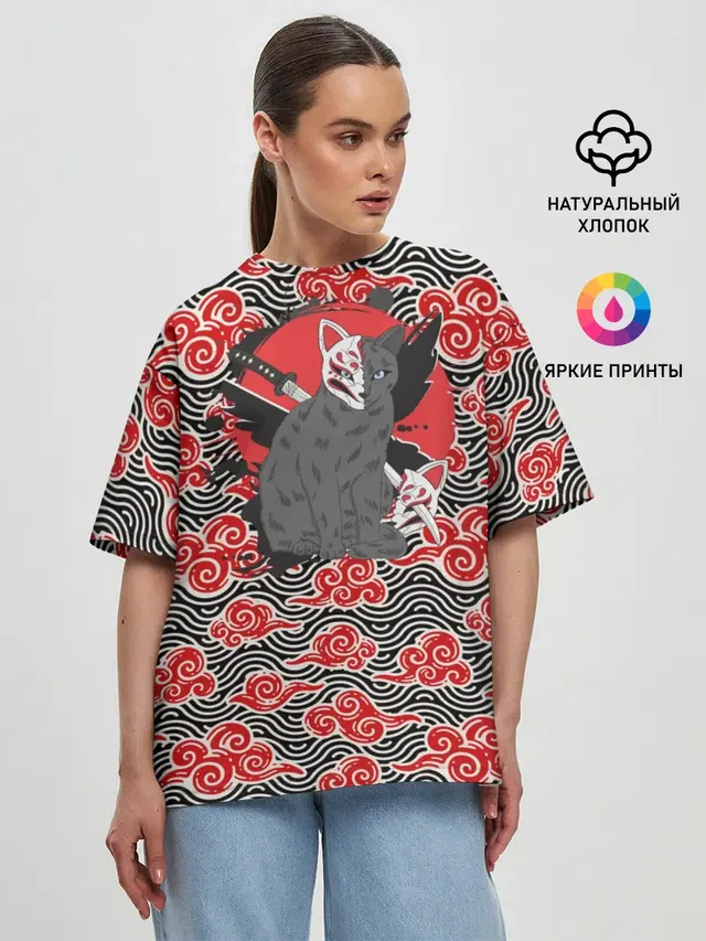 Женская футболка оверсайз