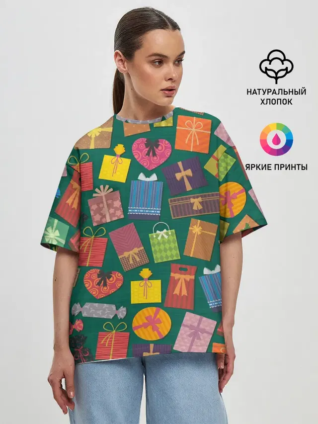 Женская футболка оверсайз