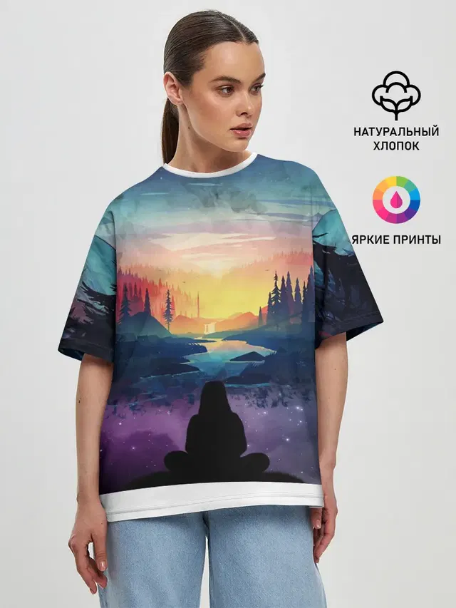 Женская футболка оверсайз