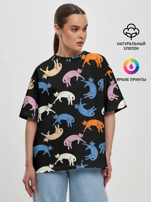 Женская футболка оверсайз