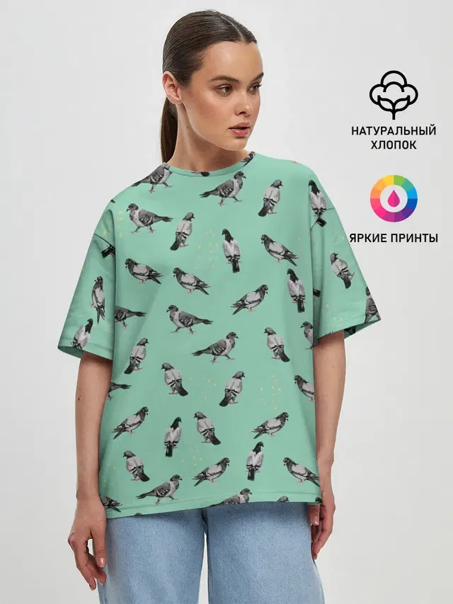 Женская футболка оверсайз