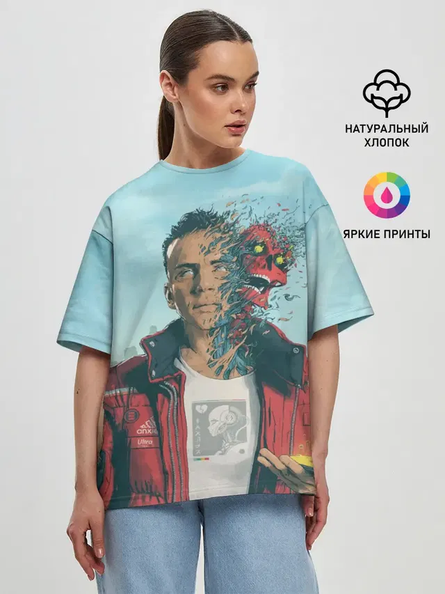Женская футболка оверсайз