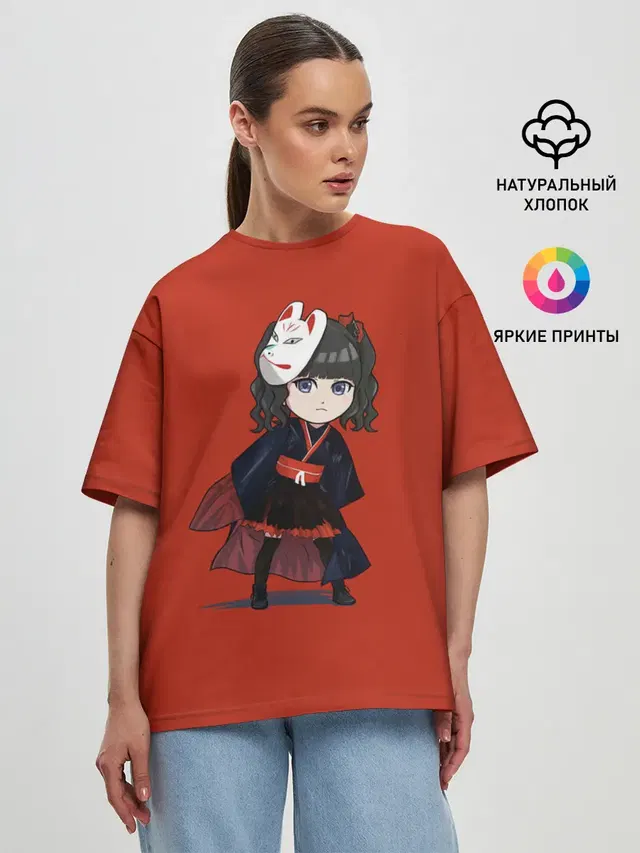 Женская футболка оверсайз