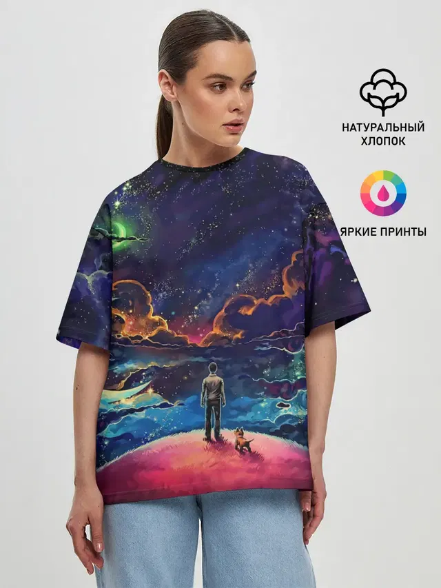 Женская футболка оверсайз