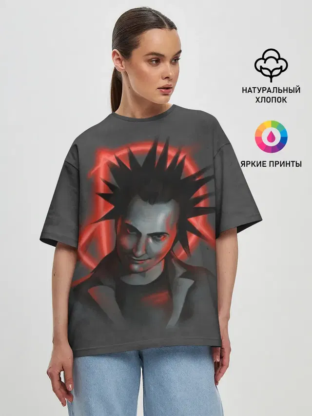 Женская футболка оверсайз