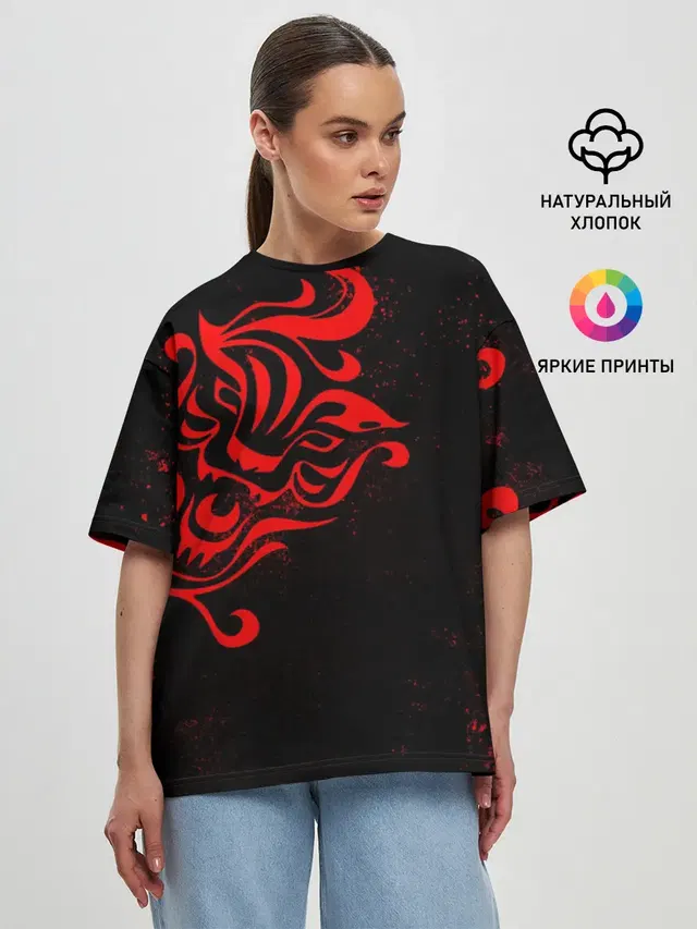 Женская футболка оверсайз