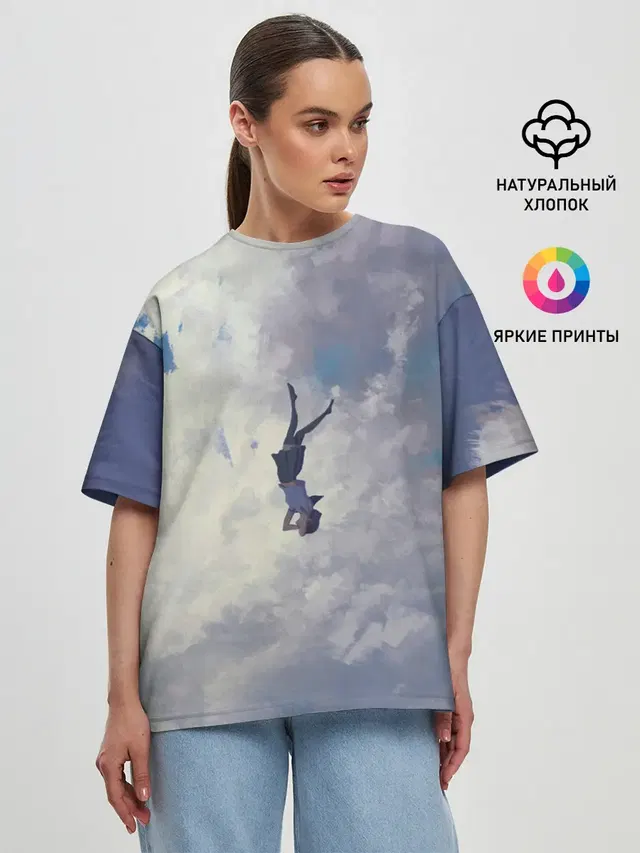 Женская футболка оверсайз