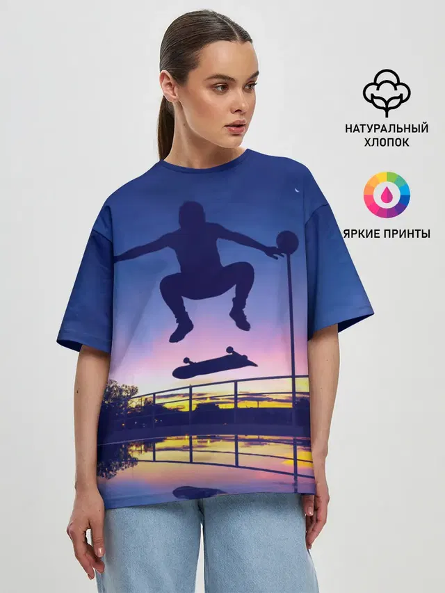 Женская футболка оверсайз