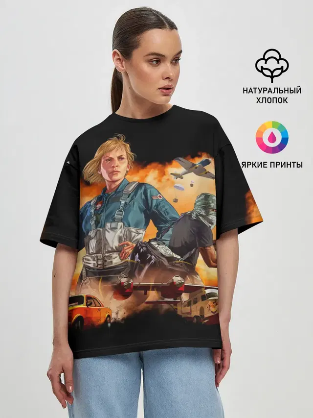 Женская футболка оверсайз
