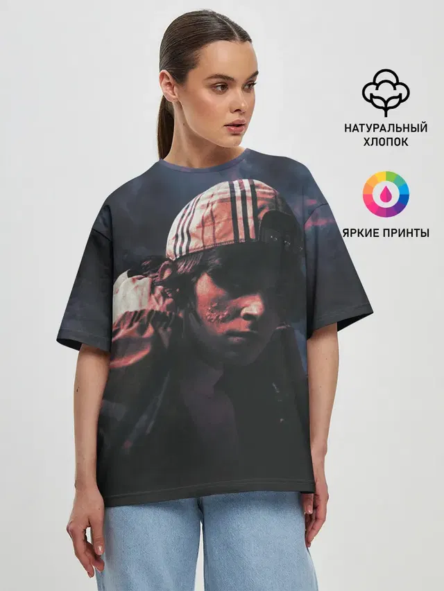 Женская футболка оверсайз