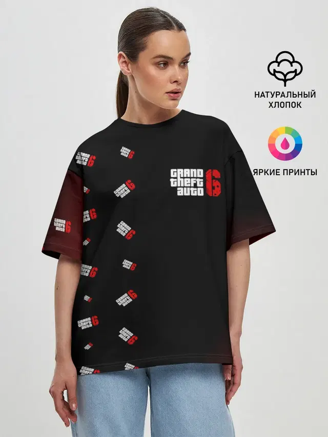 Женская футболка оверсайз