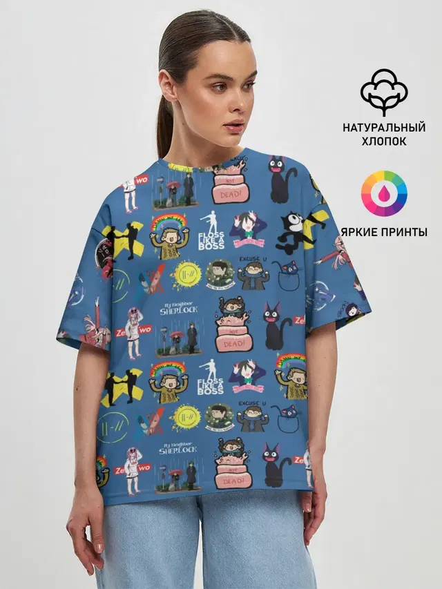 Женская футболка оверсайз