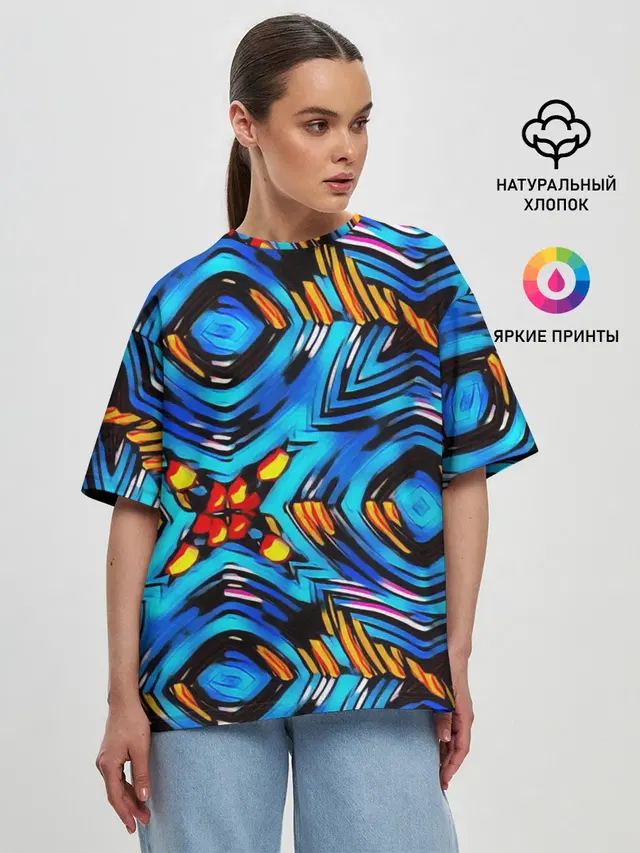 Женская футболка оверсайз
