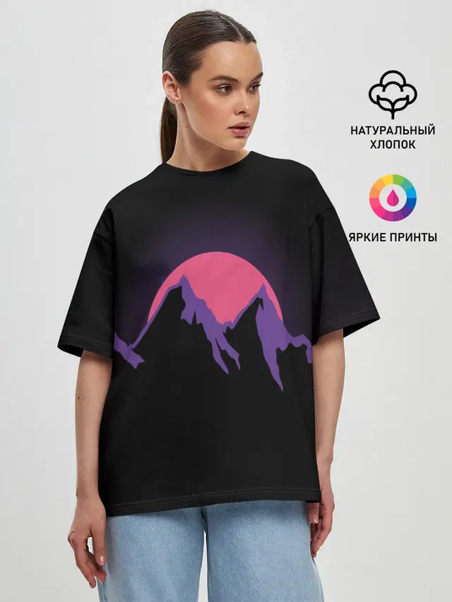 Женская футболка оверсайз