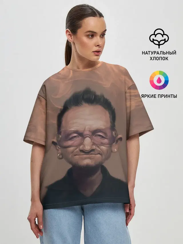 Женская футболка оверсайз