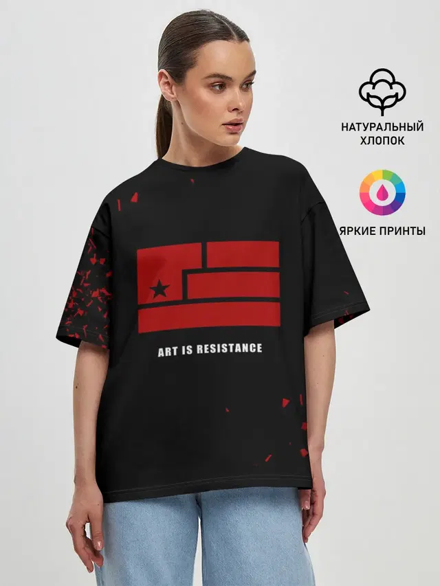 Женская футболка оверсайз