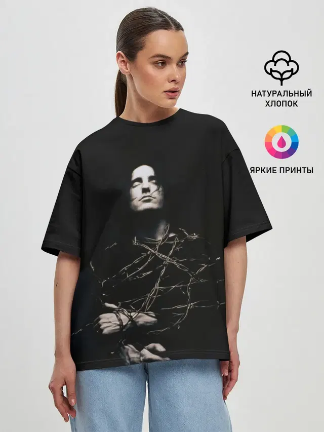 Женская футболка оверсайз