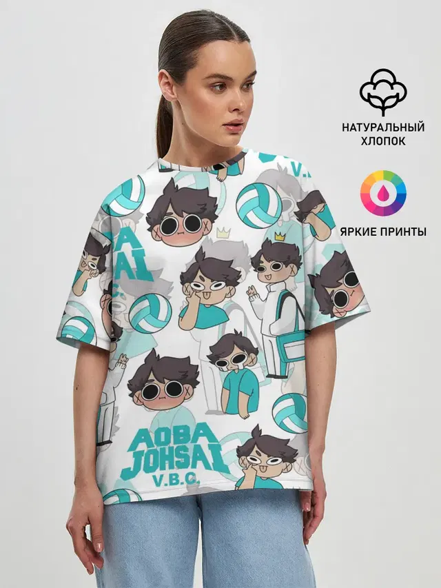 Женская футболка оверсайз