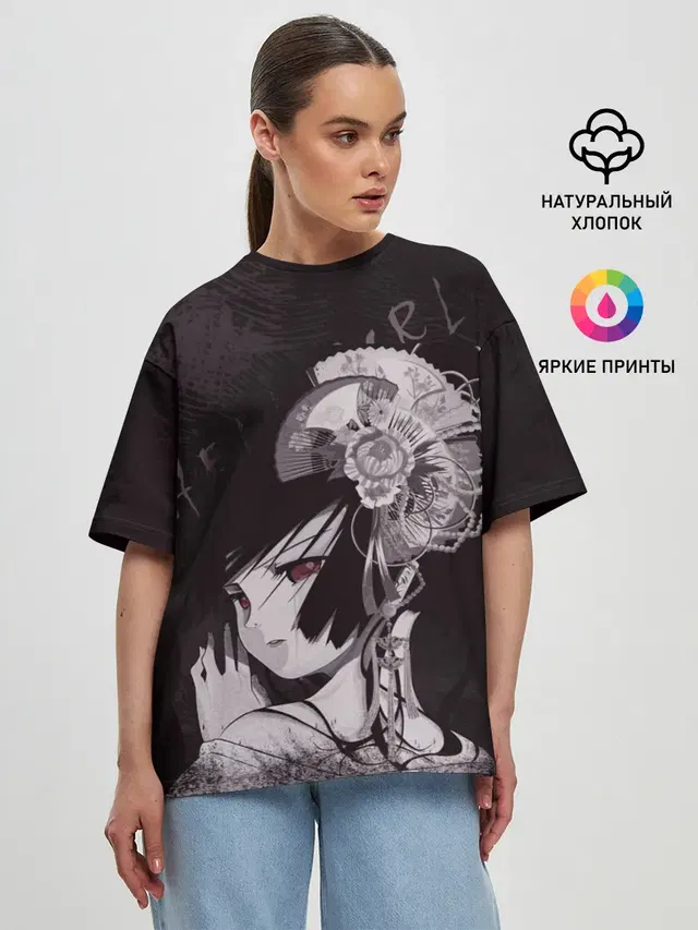 Женская футболка оверсайз