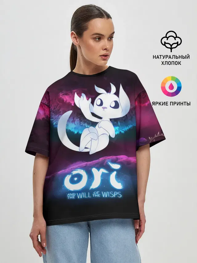 Женская футболка оверсайз