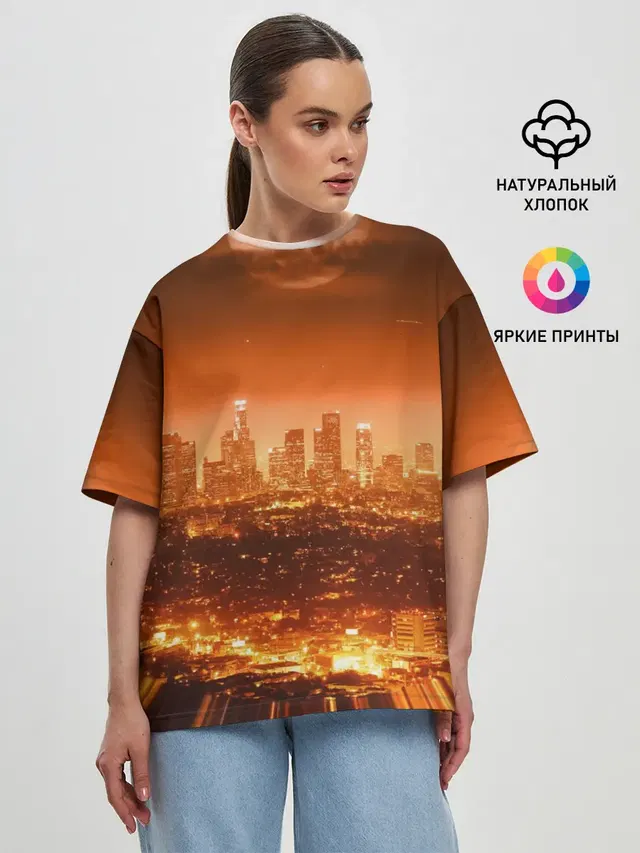 Женская футболка оверсайз