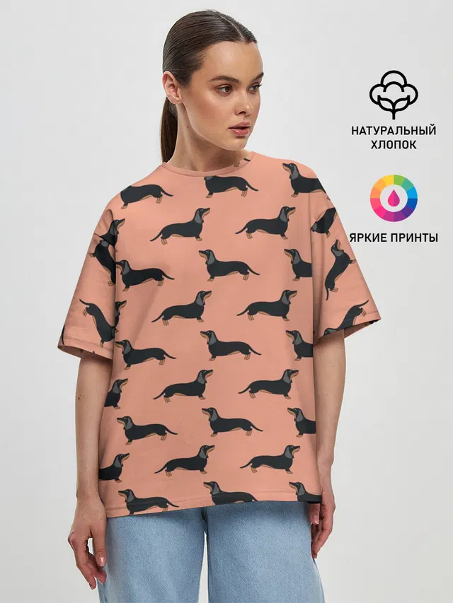 Женская футболка оверсайз
