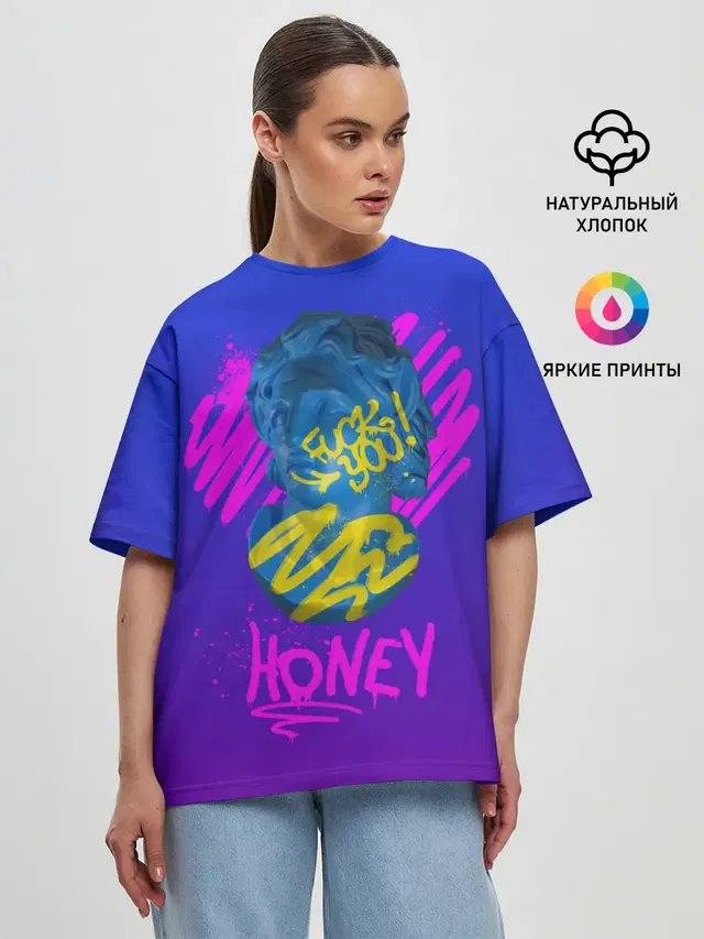 Женская футболка оверсайз