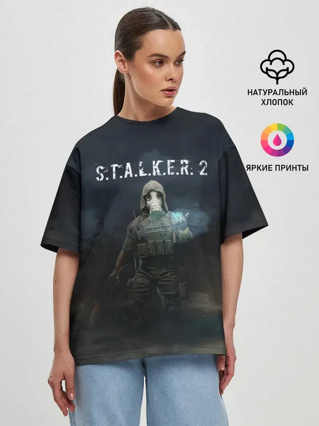 Женская футболка оверсайз