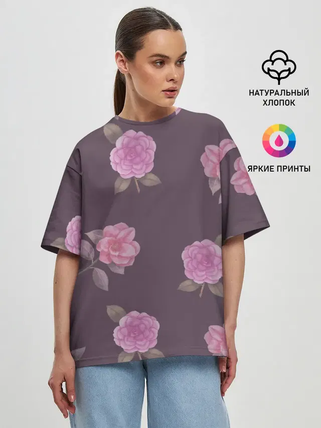 Женская футболка оверсайз